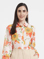 Premium Muslin Digital Print Puff Sleeve Shirt