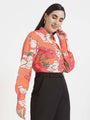 Luxury Cambric Digital Print Puff Sleeve Shirt