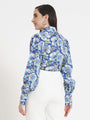 Premium Muslin Digital Print Puff Sleeve Shirt