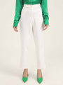 Women'S Luxury Banana Crepe Off White C Pant