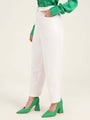 Women'S Luxury Banana Crepe Off White C Pant