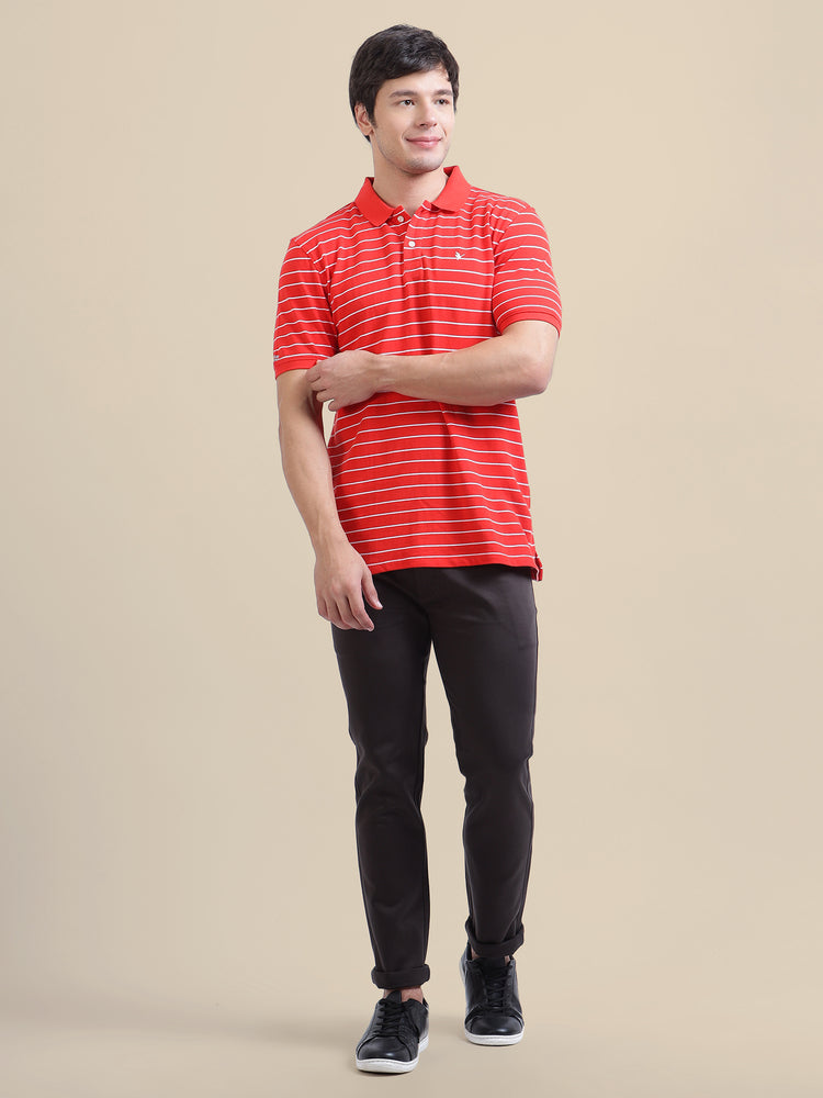 Black Casual Trousers Solid Cotton Lycra Smart Fit