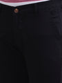 Navy Casual Trousers Solid Cotton Lycra, Smart Fit