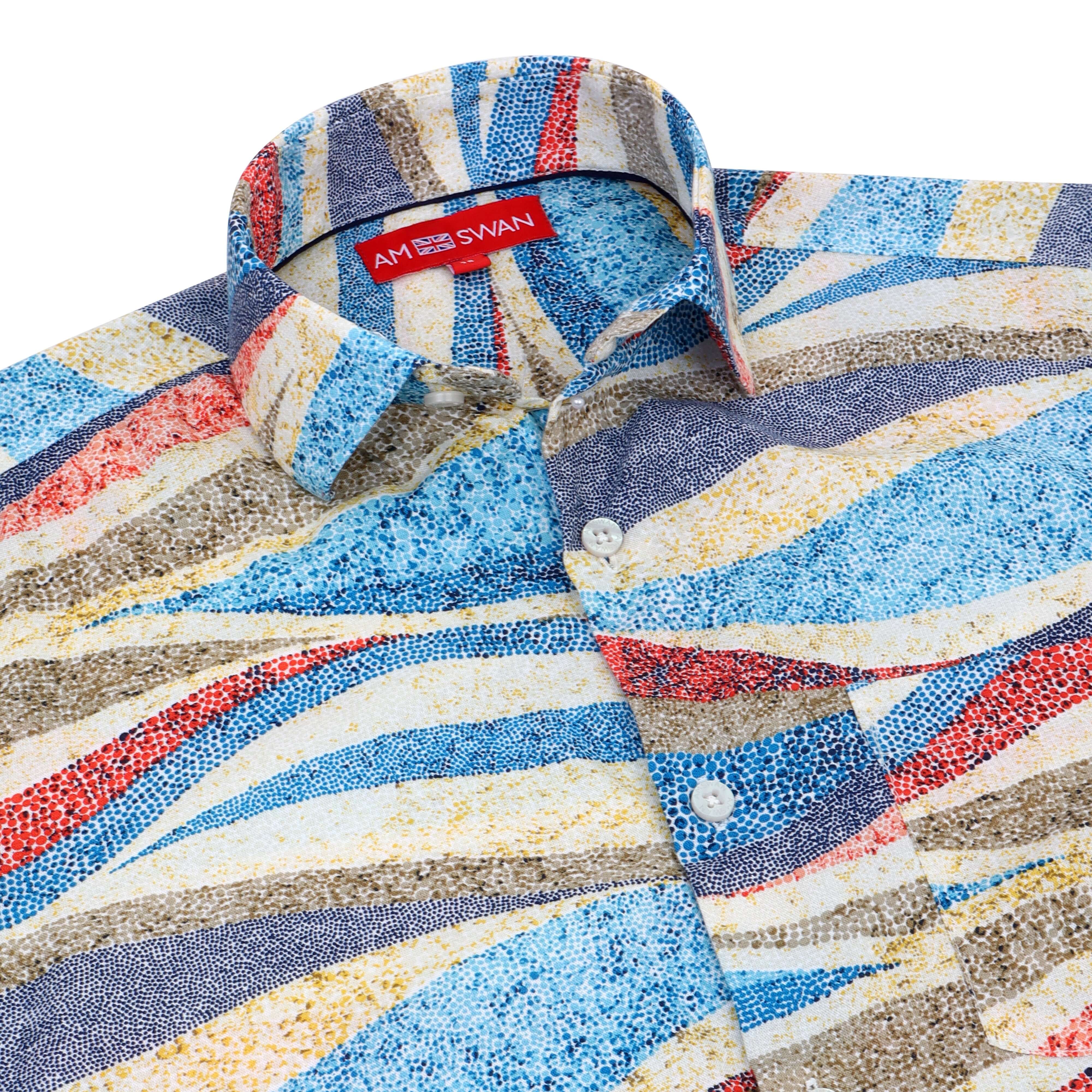 Women'S Premium Rayon Shirt With Self-Design Spread Collar