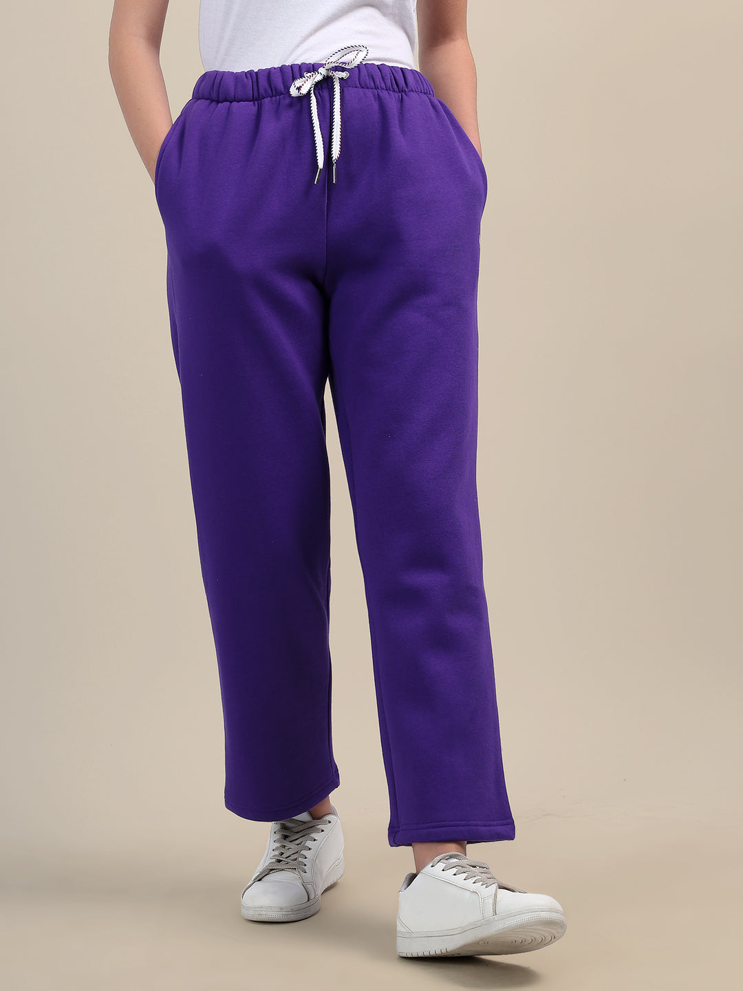 Amswan Womens Premium Cotton Purple Sweatpant
