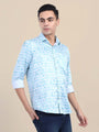 Men'S Poly Satin Lycra Digital Printed Shirt