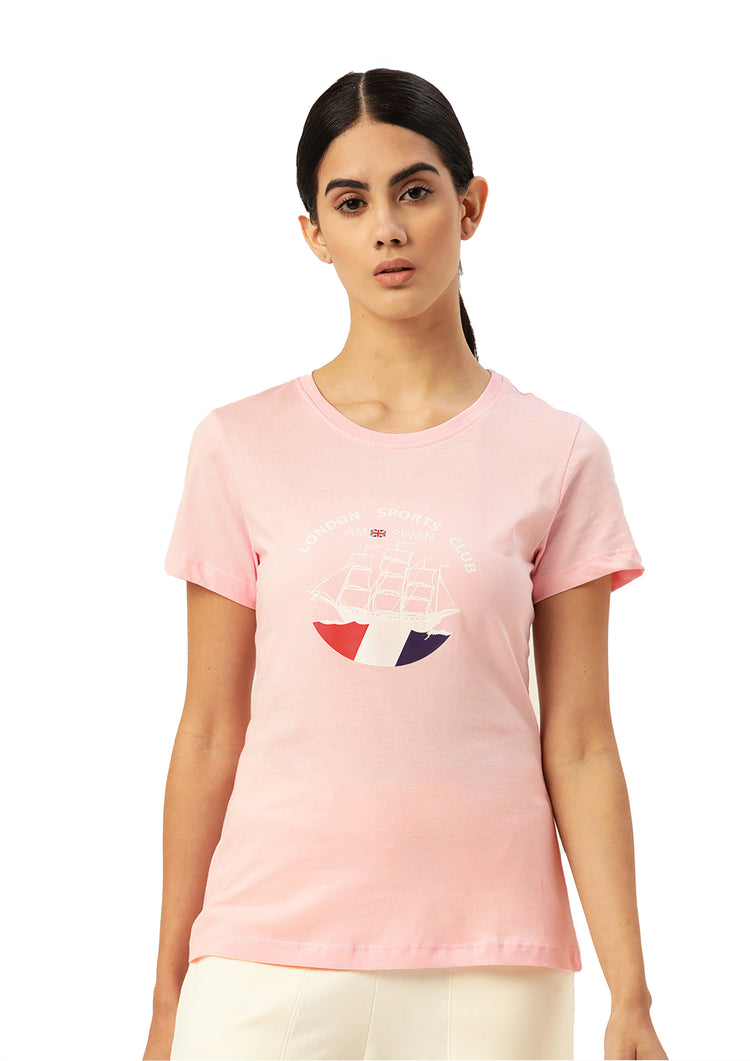 Women'S Premium Cotton Printed Half Sleeve T-Shirts