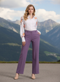 WOMEN'S LUXURY BANANA CREPE STRAIGHT FIT WITH FLAP POCKET TROUSER