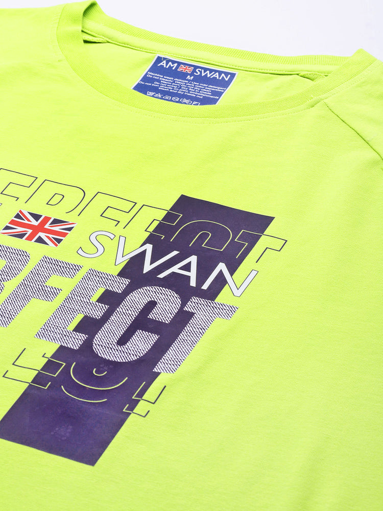 MENS COTTON RICH LYCRA GRAPHIC HALF SLEEVE CREW NECK T-SHIRTS