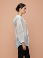 Sheer Embroidered Women’s Hooded Top