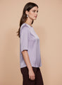 Elegant Lavender European Satin Top