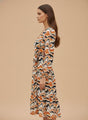 Rayon Printed A Line Full Sleeve Maxi Dress