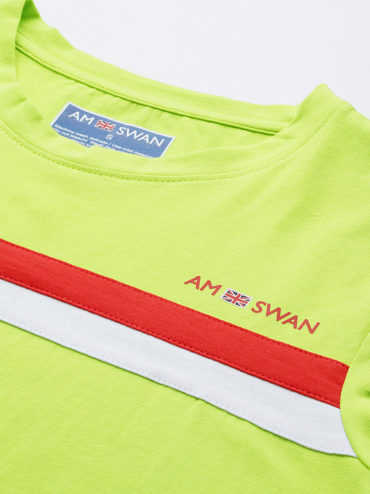 Womens Premium Cotton Lycra Smart Fit Half Sleeve Printed Top