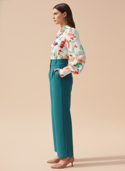 Banana Crepe Teal K Pant