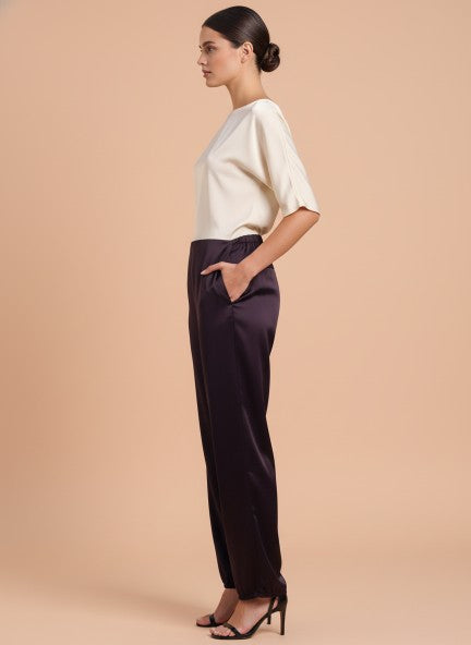 European Satin Loose Fit Trouser