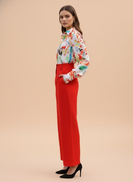 Banana Crepe Mars Red K Pant