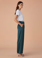European Satin Regular Fit Flared Trouser