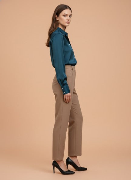 Banana Crepe Dark Beige C Pant