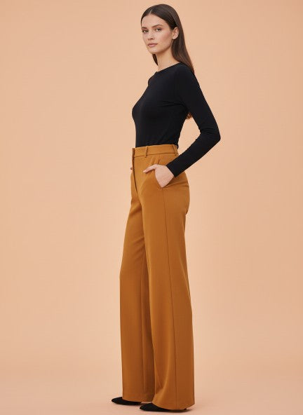 Luxury Banana Crepe Sepia K Pant