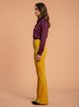 Banana Crepe Mango Flared Trouser With Slash Pocket