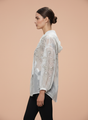 Sheer Embroidered Women’s Hooded Top
