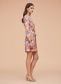 Muslin Digital Print  Midi Dress With Slash Pocket