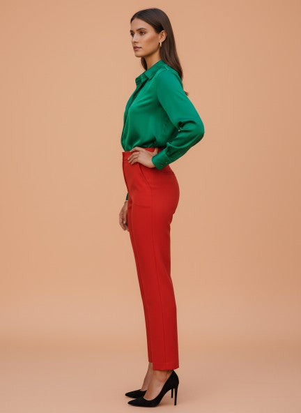 Banana Crepe Mars Red C Pant
