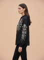 Sheer Embroidered Women’s Hooded Top