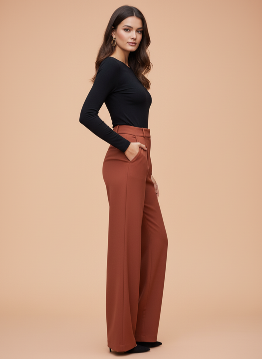 Banana Crepe Burnt Umber K Pant