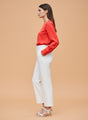 WOMEN'S LUXURY BANANA CREPE STRAIGHT FIT WITH FLAP POCKET TROUSER