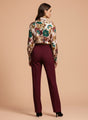 Banana Crepe Maroon C Pant