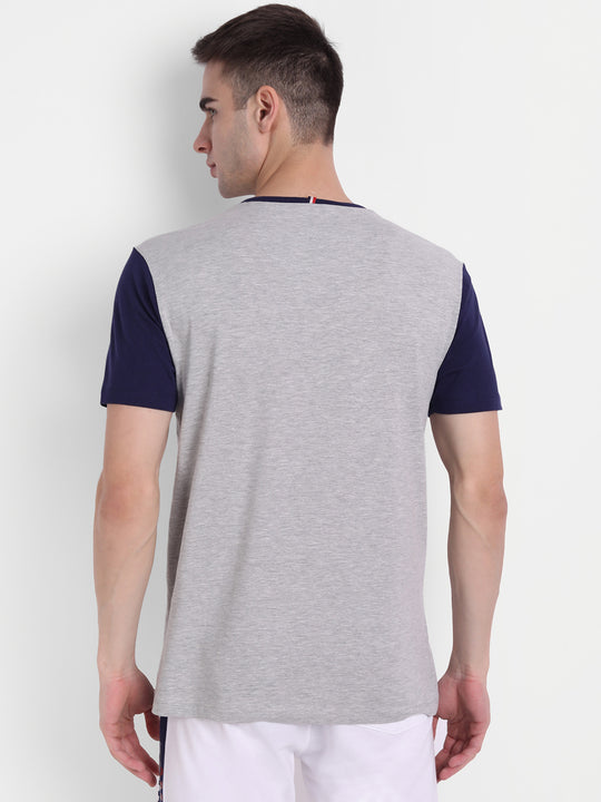 Mens Premium Cotton Printed Colourblock Half Sleeve T-Shirts