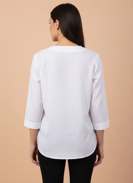 Floral Embroidered Women’s Casual Top