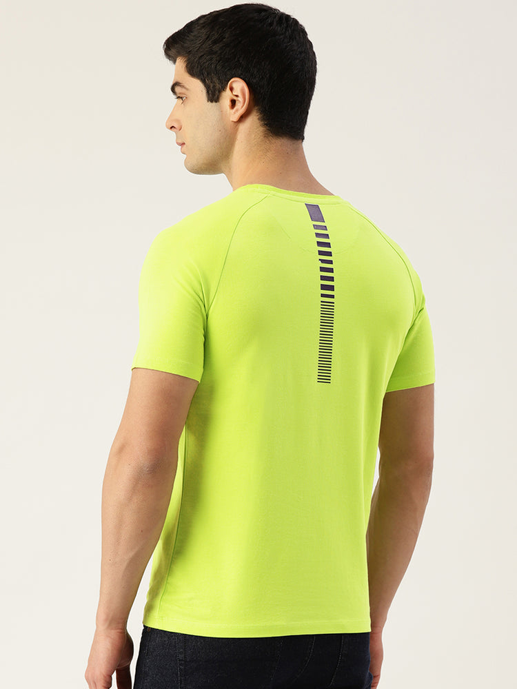 MENS COTTON RICH LYCRA GRAPHIC HALF SLEEVE CREW NECK T-SHIRTS