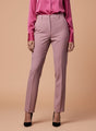 Banana Crepe French Rose Straight Fit Flap Pocket Trouser