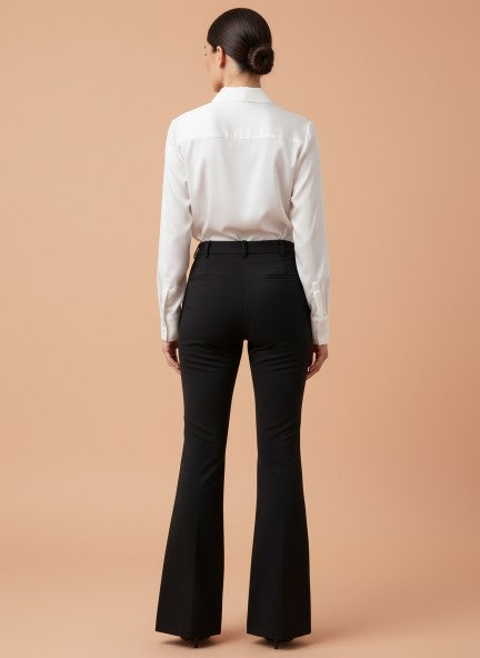 Banana Canyon Rose Skin Fit Multi Pleated Trouser