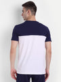 MENS PREMIUM COTTON LYCRA COLOURBLOCK PRINTED HALF SLEEVE CREW NECK T-SHIRTS