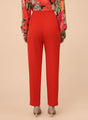 Banana Crepe Mars Red Skin Fit With Multi Pleated Trouser
