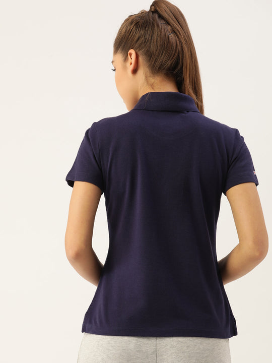 Womens Premium Cotton Solid Half Sleeve Polo T-Shirts
