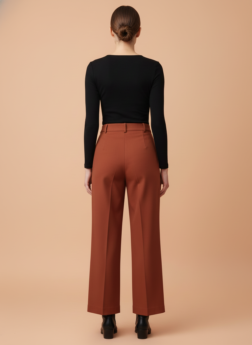Banana Crepe Burnt Umber K Pant