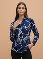 Women'S Premium Rayon Shirt With Abstract Print