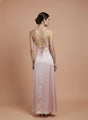 Women’s Luxury European Satin Blush Pink Midi Dress