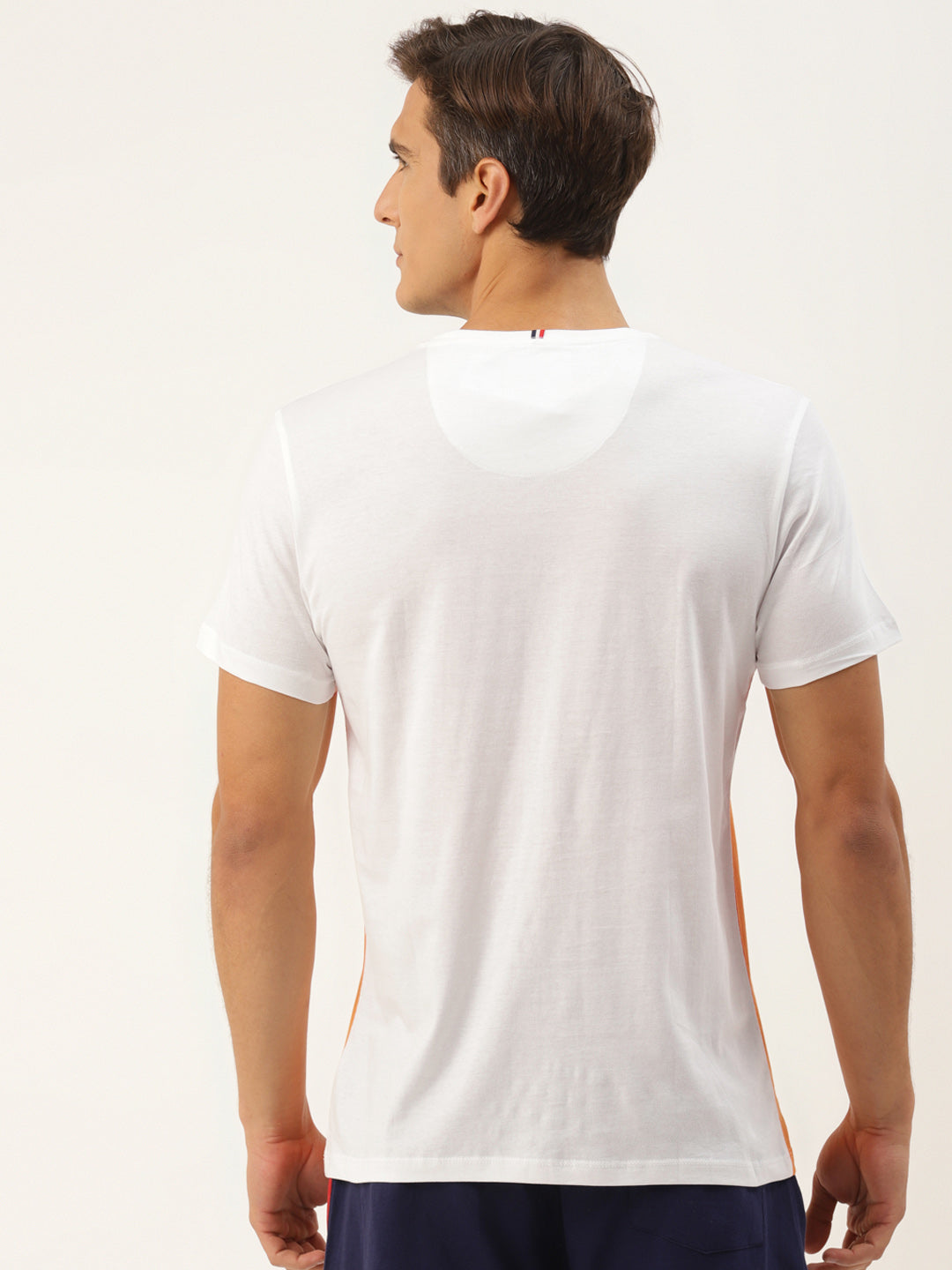 MENS PREMIUM COTTON COLOURBLOCK PRINTED HALF SLEEVE CREW NECK T-SHIRTS