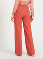Banana Crepe French Rose Straight Fit Flap Pocket Trouser