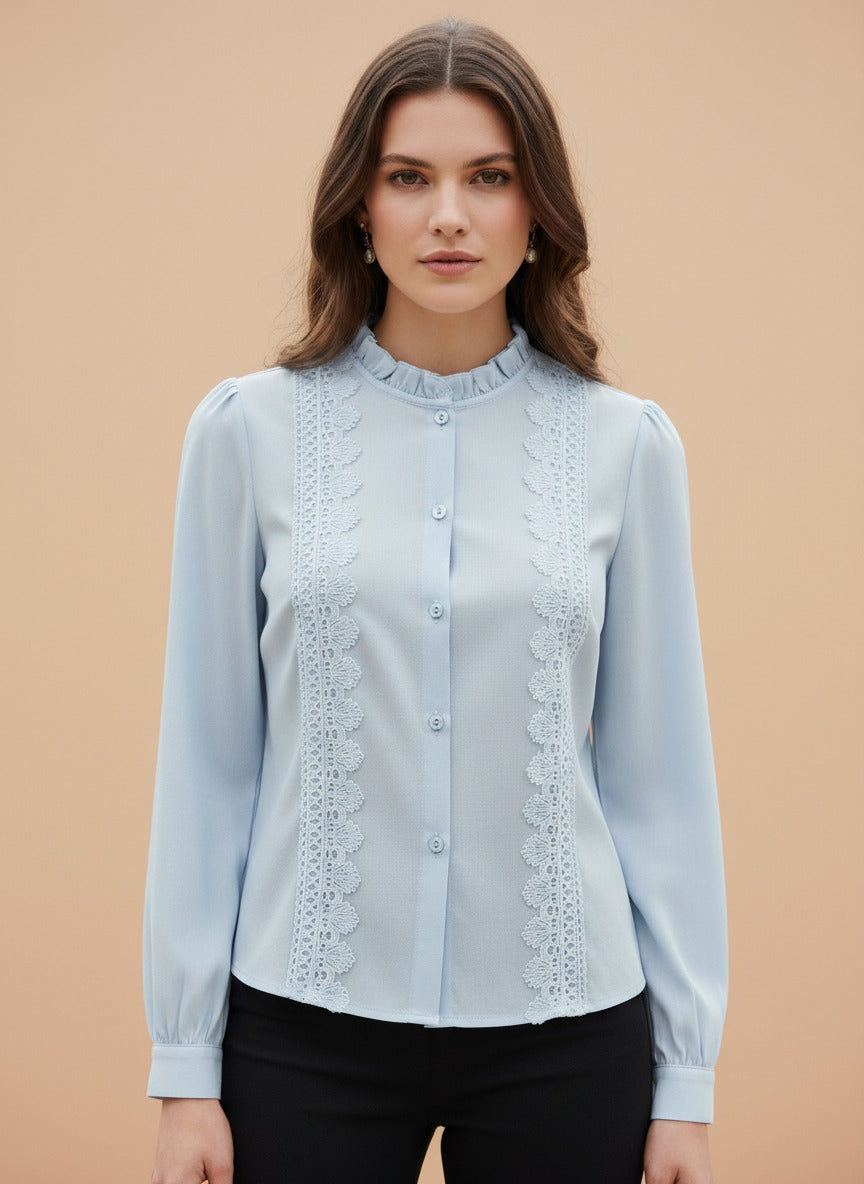 Luxury Lace Panel Women’s Top