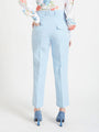Banana Crepe Ice Blue Straight Fit Flap Pocket Trouser