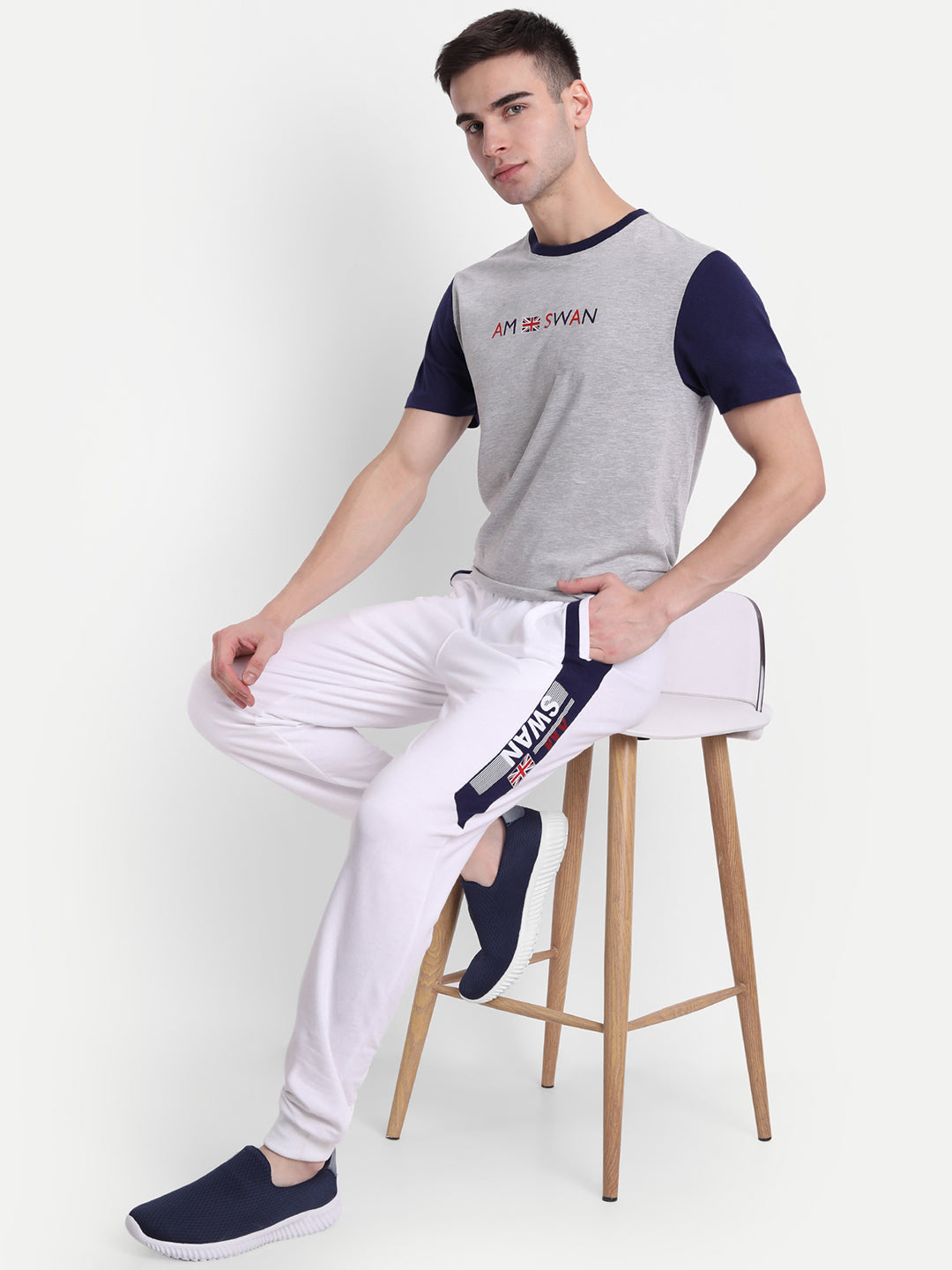 Mens Premium Cotton Printed Colourblock Half Sleeve T-Shirts