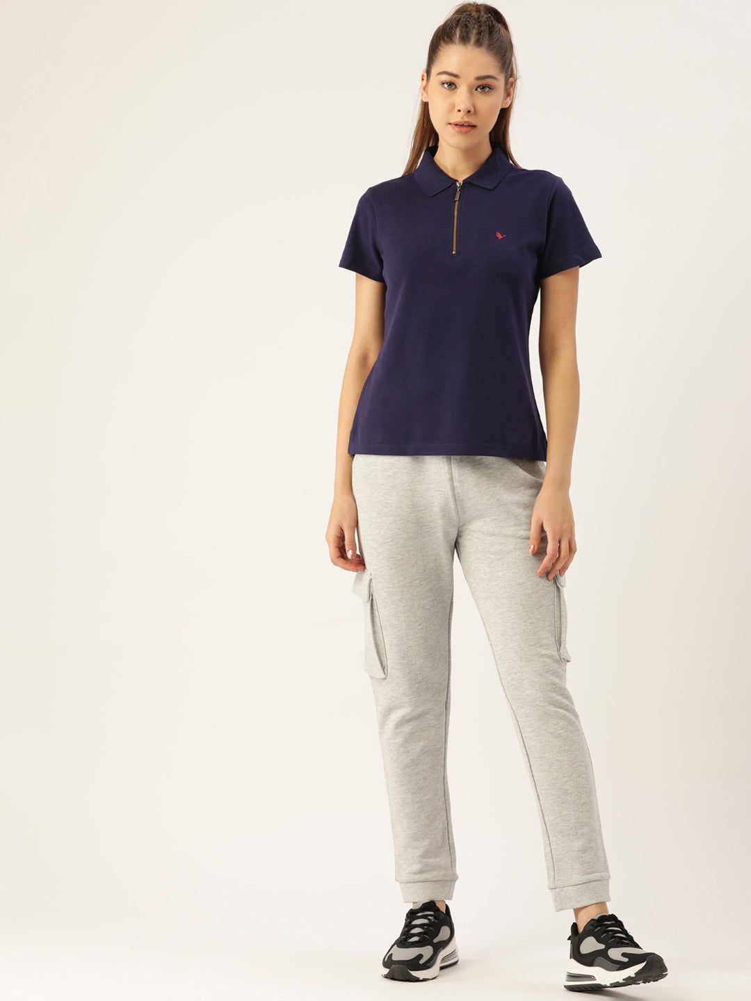 Womens Premium Cotton Solid Half Sleeve Polo T-Shirts