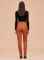 Banana Crepe Peach Skin Fit Multi Pleated Trouser