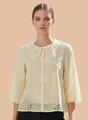 Luxury Embroidered Women’s Peter Pan Collar Top